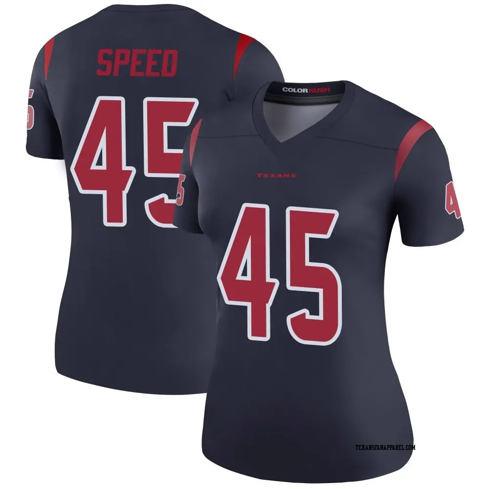 Legend Navy Women's E.J. Speed Houston Texans Color Rush Jersey