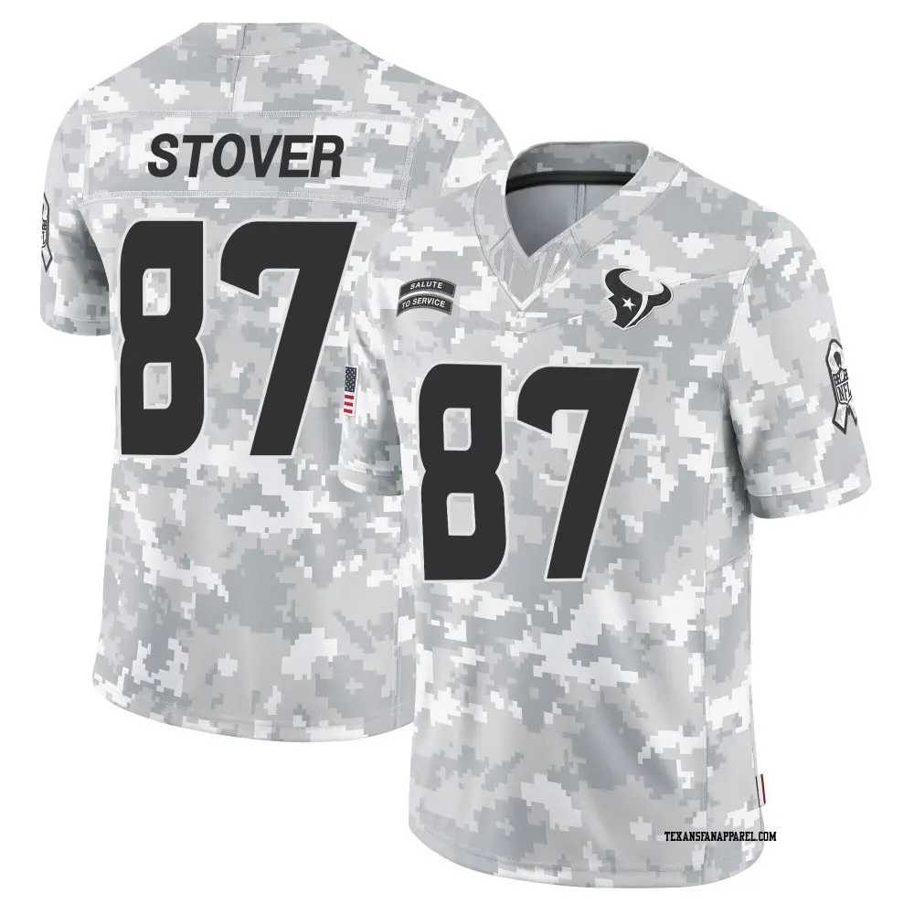Limited Arctic Camo Men's Cade Stover Houston Texans 2024 Salute to Service Jersey