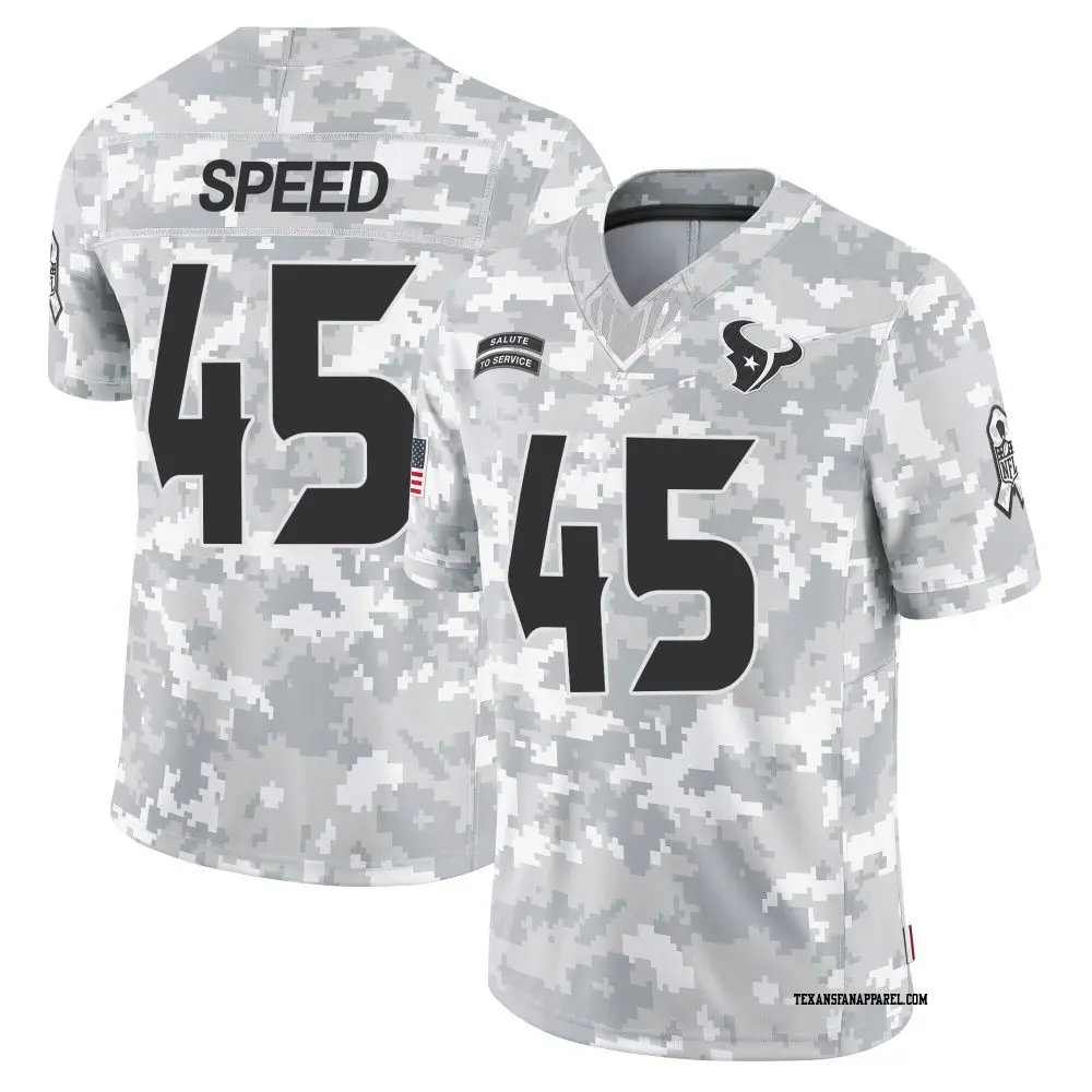 Limited Arctic Camo Men's E.J. Speed Houston Texans 2024 Salute to Service Jersey