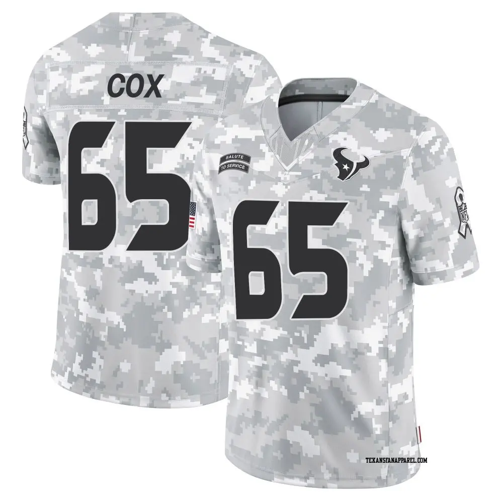 Limited Arctic Camo Men's Eli Cox Houston Texans 2024 Salute to Service Jersey