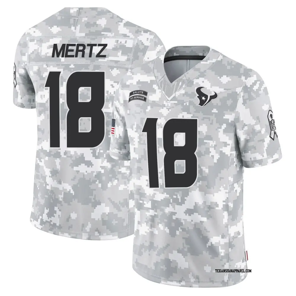 Limited Arctic Camo Men's Graham Mertz Houston Texans 2024 Salute to Service Jersey