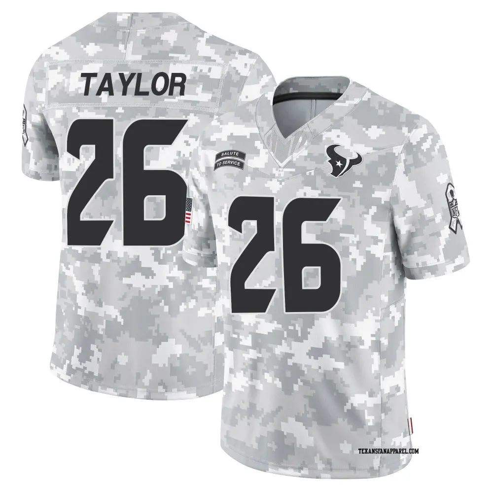 Limited Arctic Camo Men's J.J. Taylor Houston Texans 2024 Salute to Service Jersey