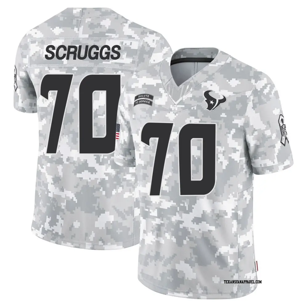 Limited Arctic Camo Men's Juice Scruggs Houston Texans 2024 Salute to Service Jersey