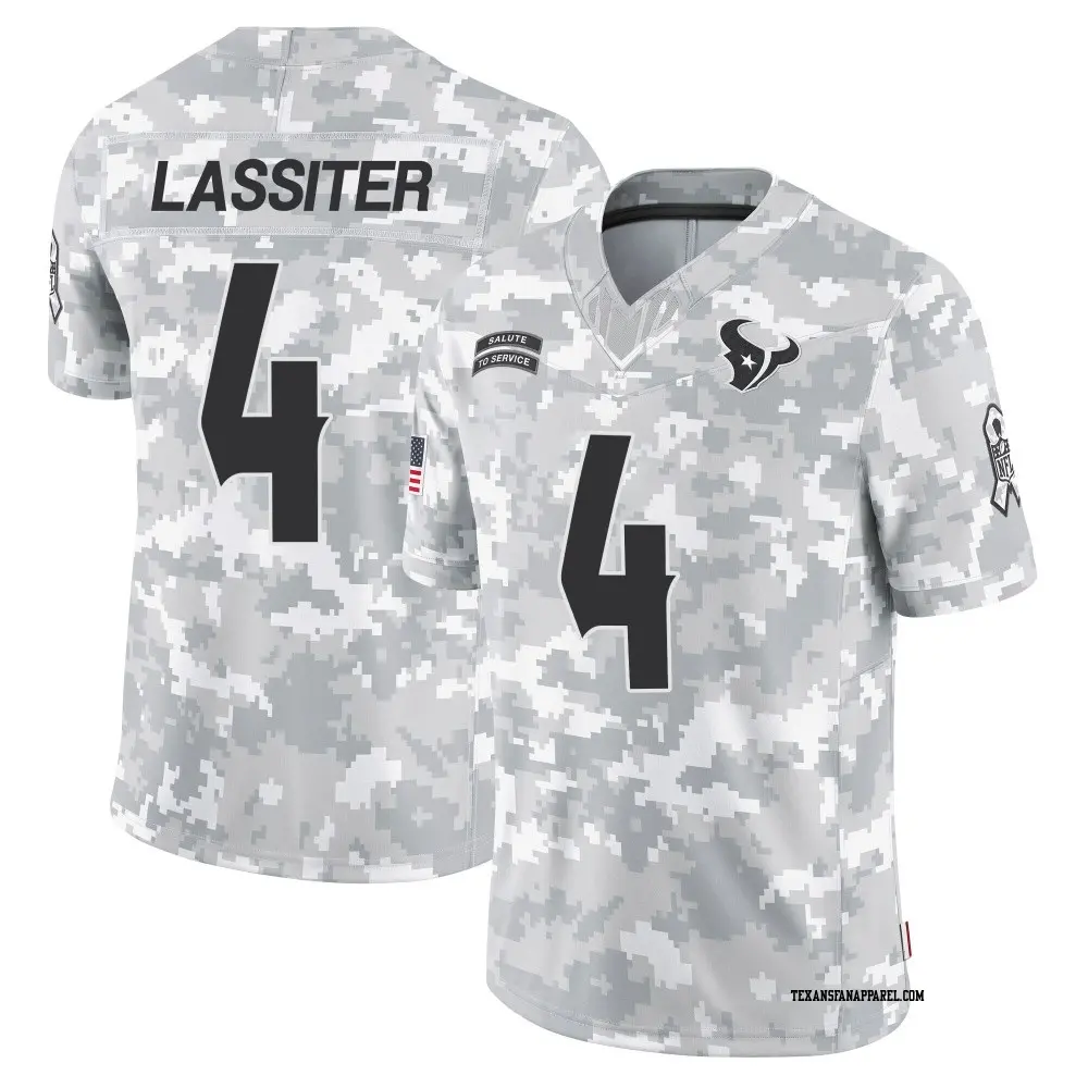 Limited Arctic Camo Men's Kamari Lassiter Houston Texans 2024 Salute to Service Jersey