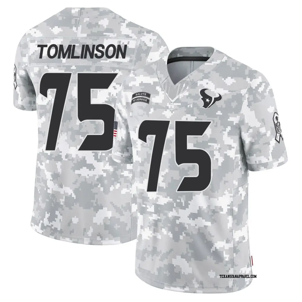 Limited Arctic Camo Men's Laken Tomlinson Houston Texans 2024 Salute to Service Jersey