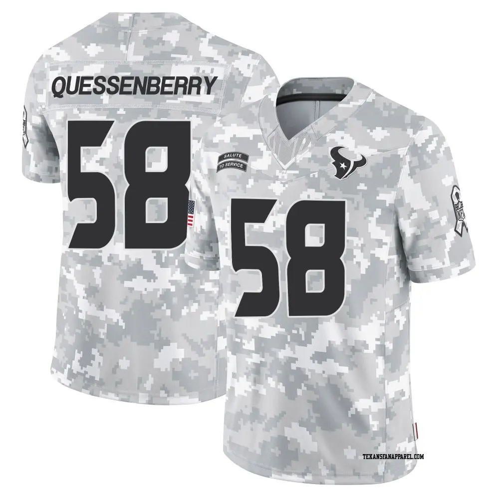Limited Arctic Camo Men's Scott Quessenberry Houston Texans 2024 Salute to Service Jersey