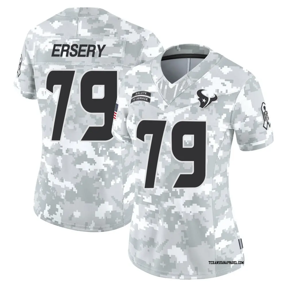 Limited Arctic Camo Women's Aireontae Ersery Houston Texans 2024 Salute to Service Jersey