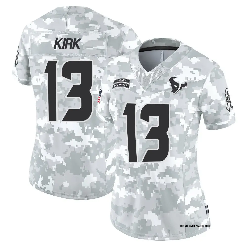 Limited Arctic Camo Women's Christian Kirk Houston Texans 2024 Salute to Service Jersey