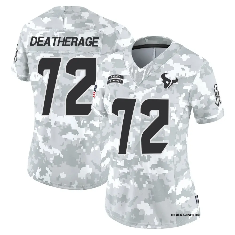 Limited Arctic Camo Women's Dylan Deatherage Houston Texans 2024 Salute to Service Jersey
