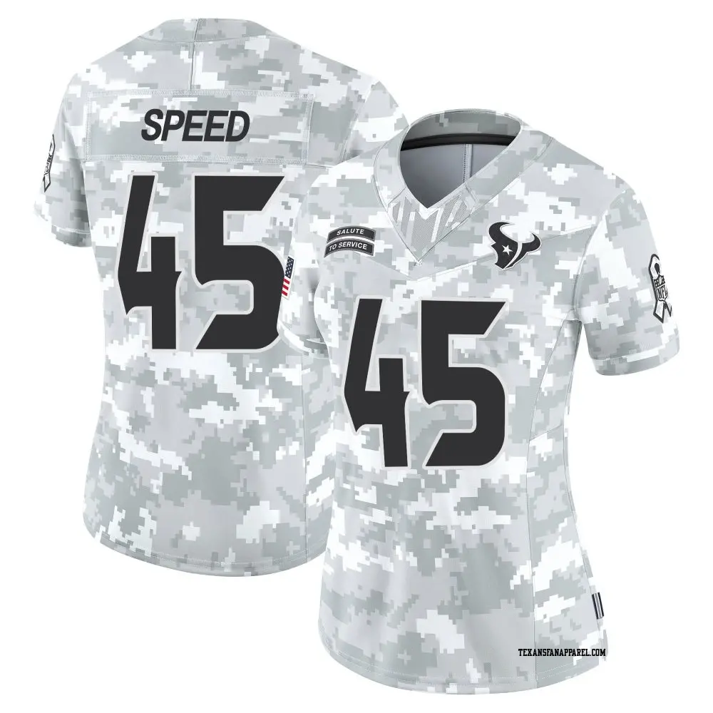 Limited Arctic Camo Women's E.J. Speed Houston Texans 2024 Salute to Service Jersey