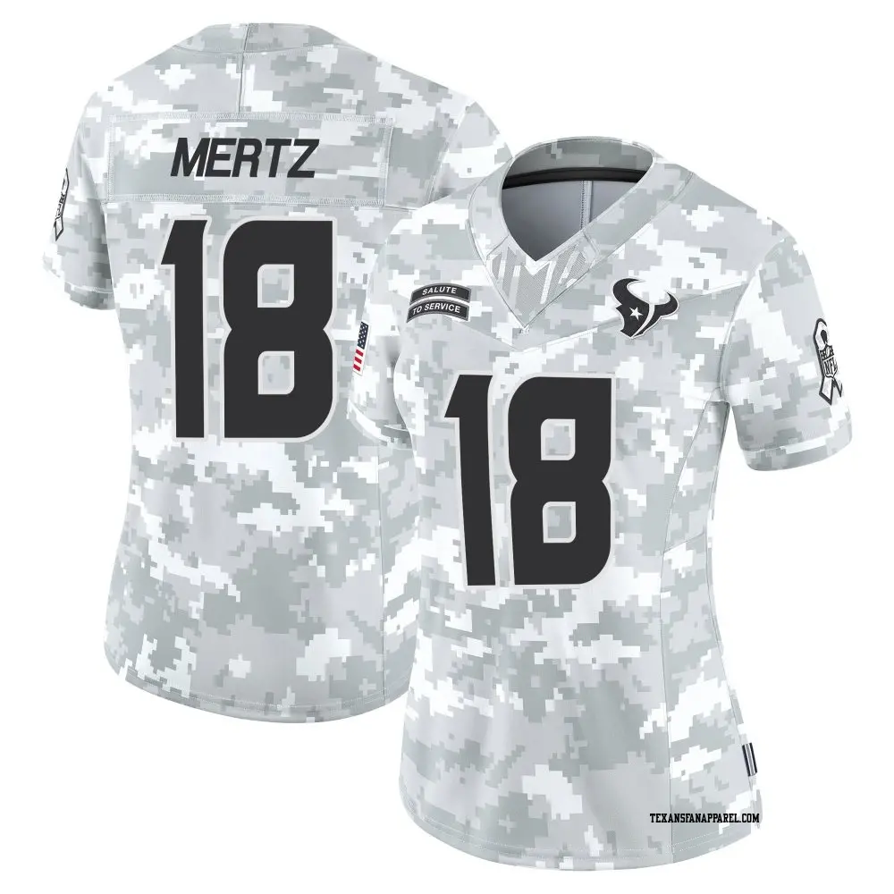 Limited Arctic Camo Women's Graham Mertz Houston Texans 2024 Salute to Service Jersey