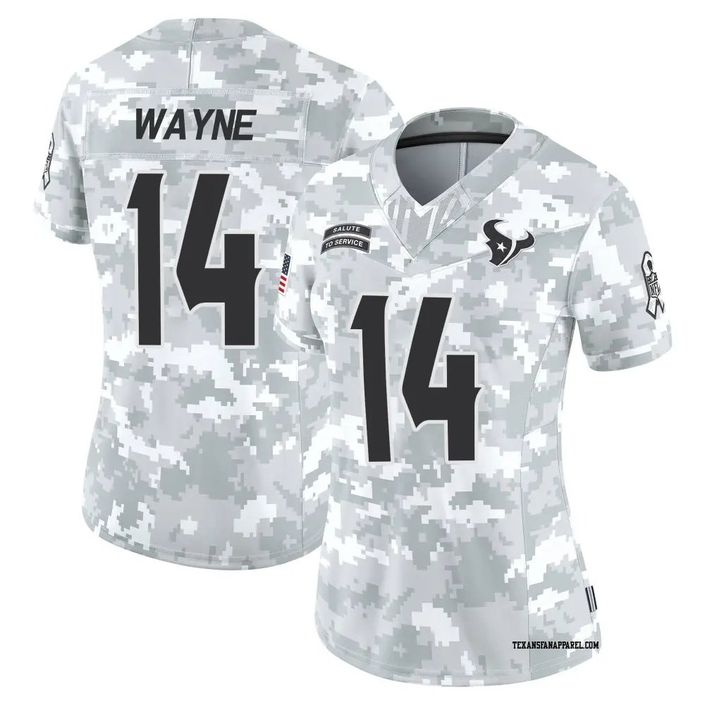 Limited Arctic Camo Women's Jared Wayne Houston Texans 2024 Salute to Service Jersey