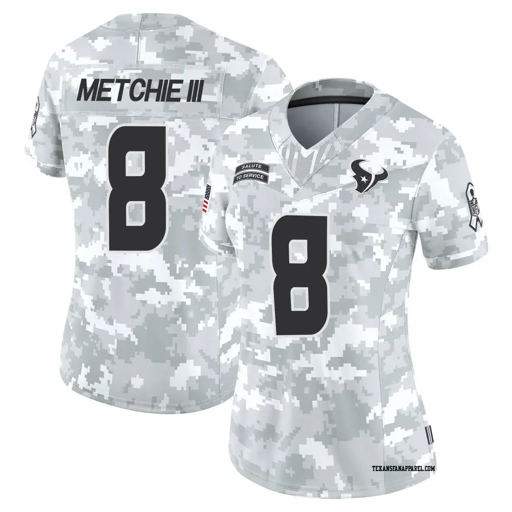 Limited Arctic Camo Women's John Metchie III Houston Texans 2024 Salute to Service Jersey