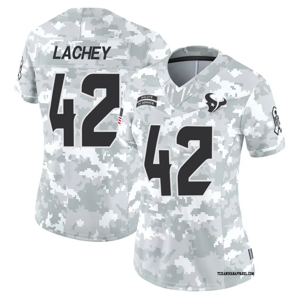 Limited Arctic Camo Women's Luke Lachey Houston Texans 2024 Salute to Service Jersey