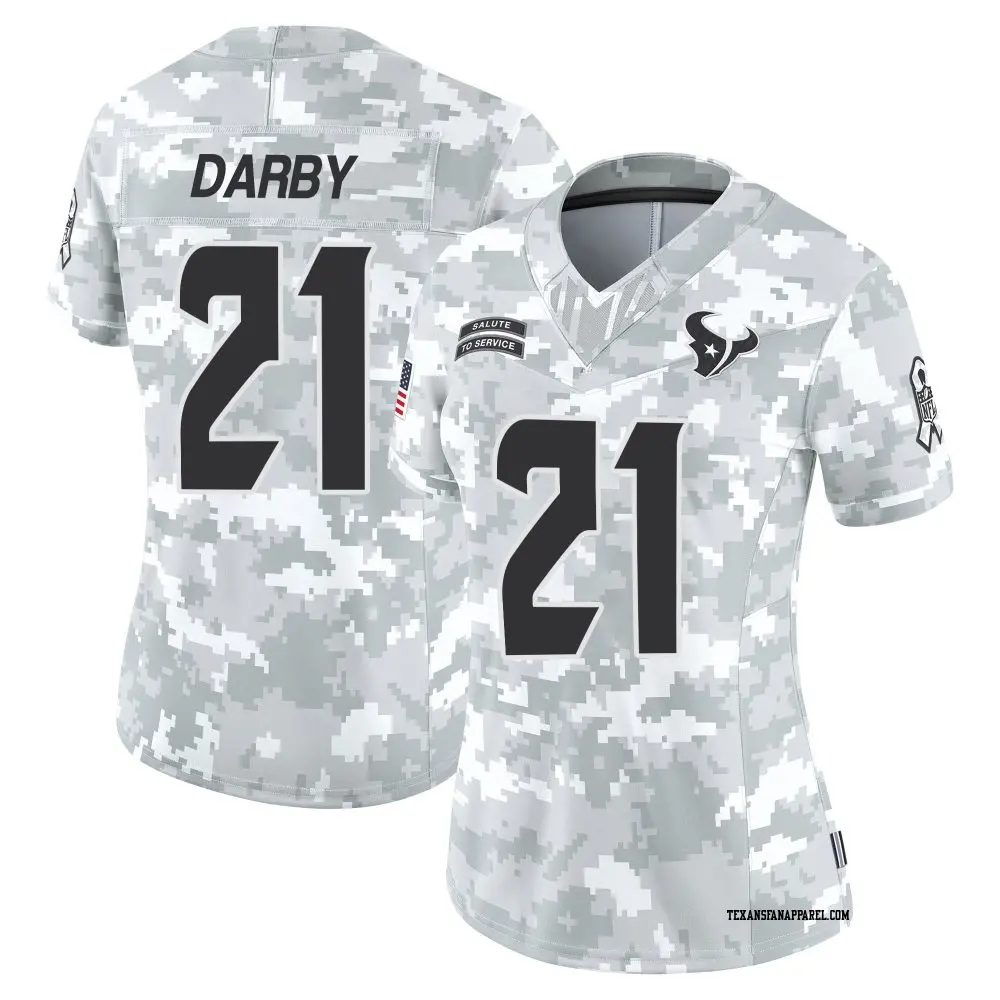 Limited Arctic Camo Women's Ronald Darby Houston Texans 2024 Salute to Service Jersey