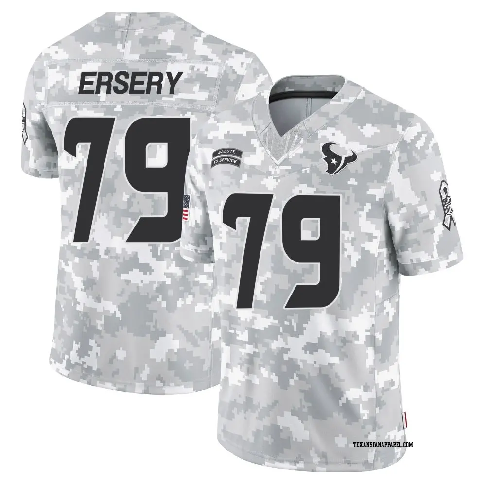 Limited Arctic Camo Youth Aireontae Ersery Houston Texans 2024 Salute to Service Jersey
