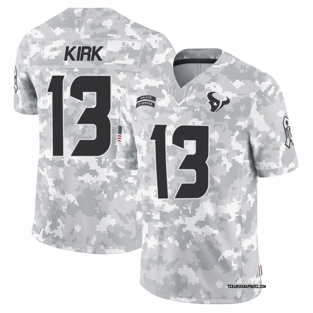 Limited Arctic Camo Youth Christian Kirk Houston Texans 2024 Salute to Service Jersey