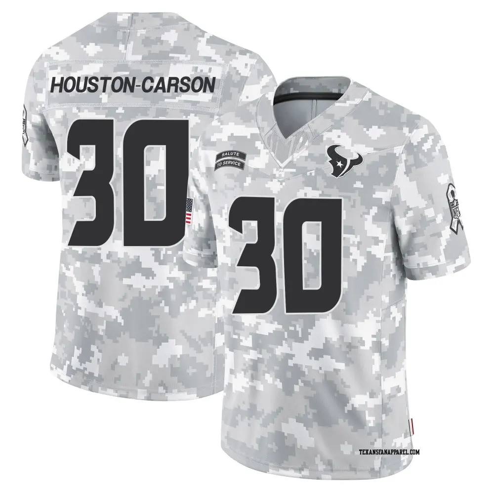 Limited Arctic Camo Youth DeAndre Houston-Carson Houston Texans DeAndre -Carson 2024 Salute to Service Jersey