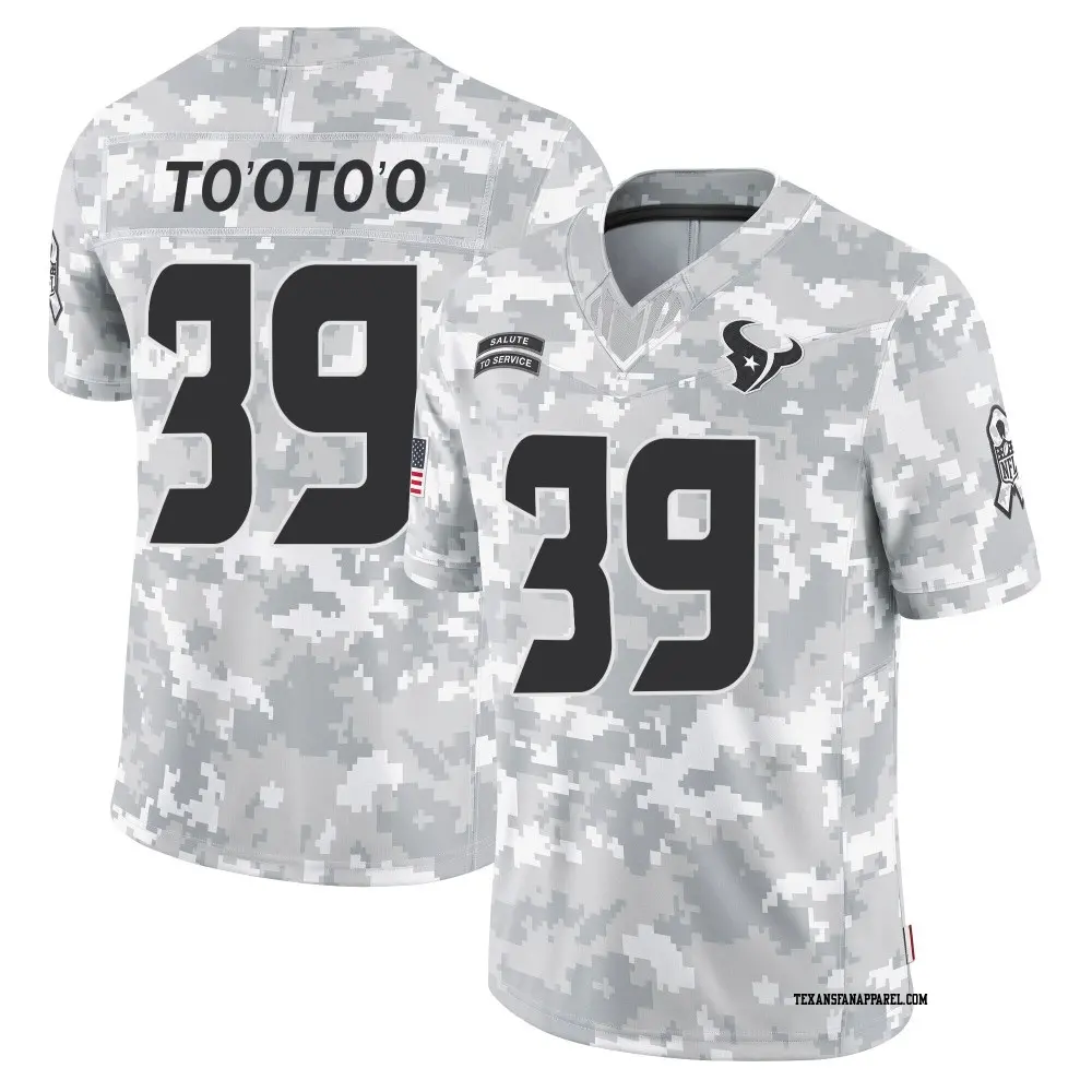 Limited Arctic Camo Youth Henry To'oTo'o Houston Texans 2024 Salute to Service Jersey