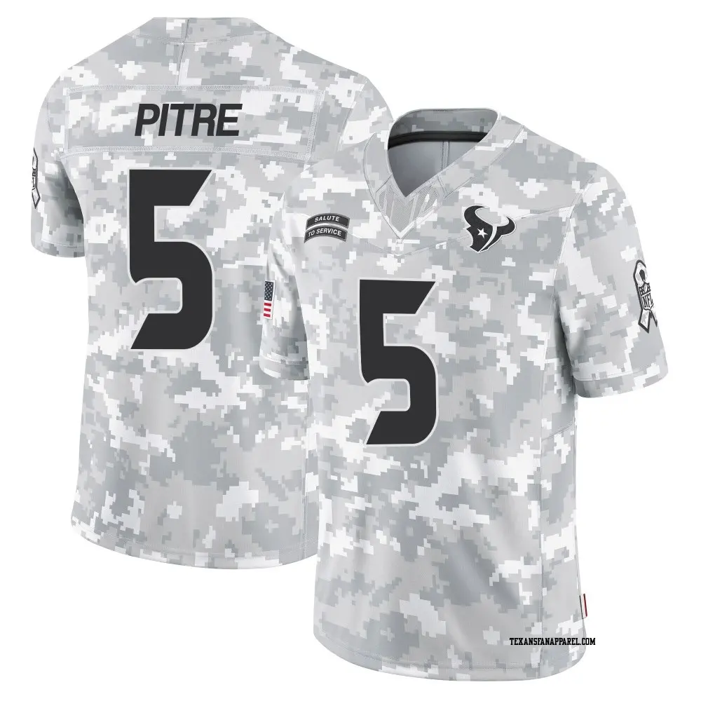 Limited Arctic Camo Youth Jalen Pitre Houston Texans 2024 Salute to Service Jersey
