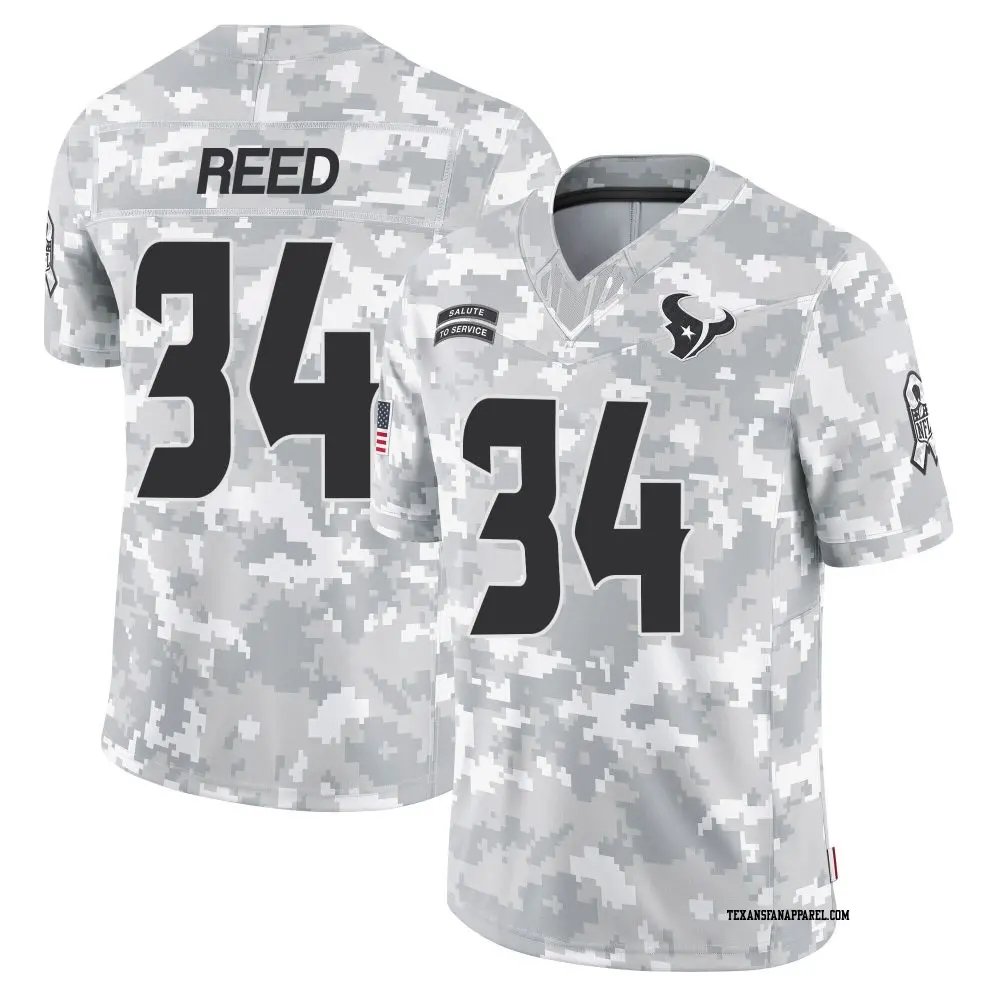 Limited Arctic Camo Youth Jaylen Reed Houston Texans 2024 Salute to Service Jersey