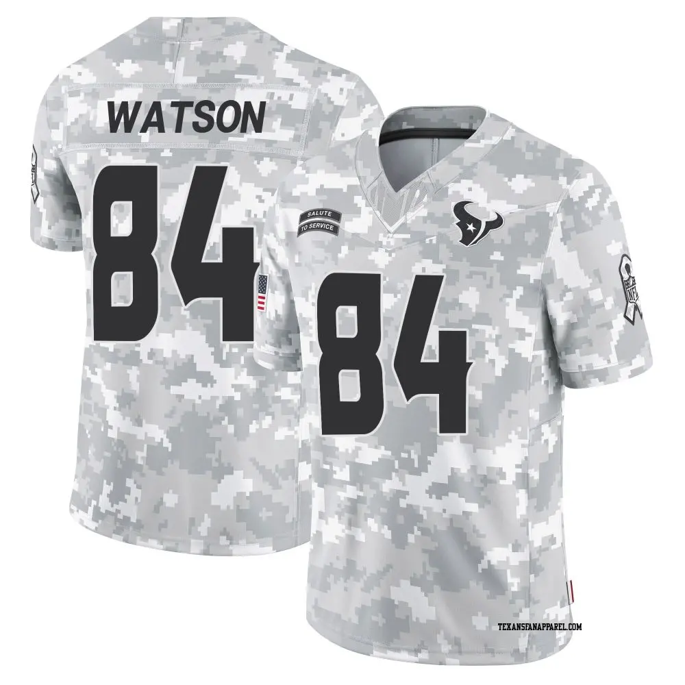 Limited Arctic Camo Youth Justin Watson Houston Texans 2024 Salute to Service Jersey