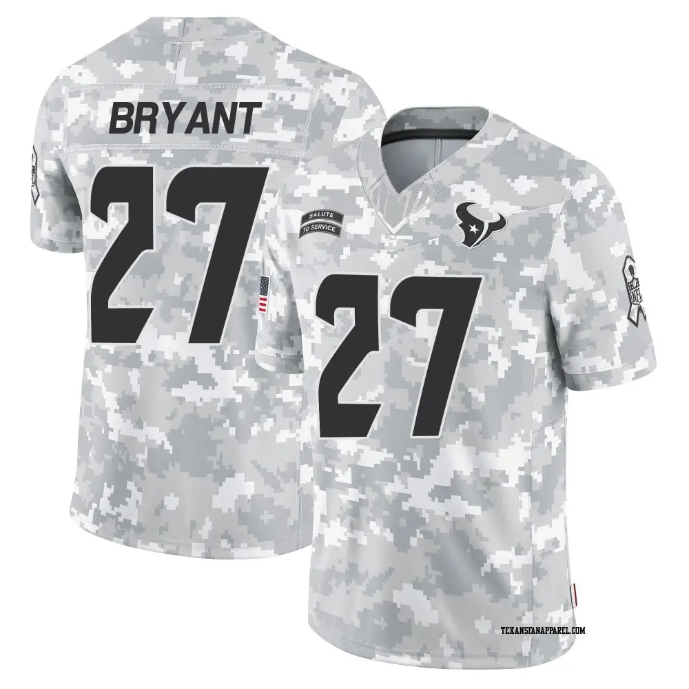 Limited Arctic Camo Youth Myles Bryant Houston Texans 2024 Salute to Service Jersey