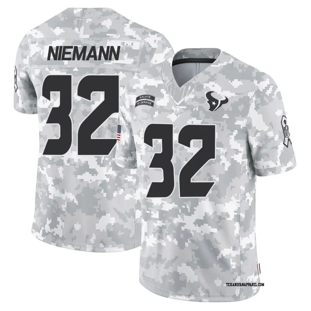 Limited Arctic Camo Youth Nick Niemann Houston Texans 2024 Salute to Service Jersey
