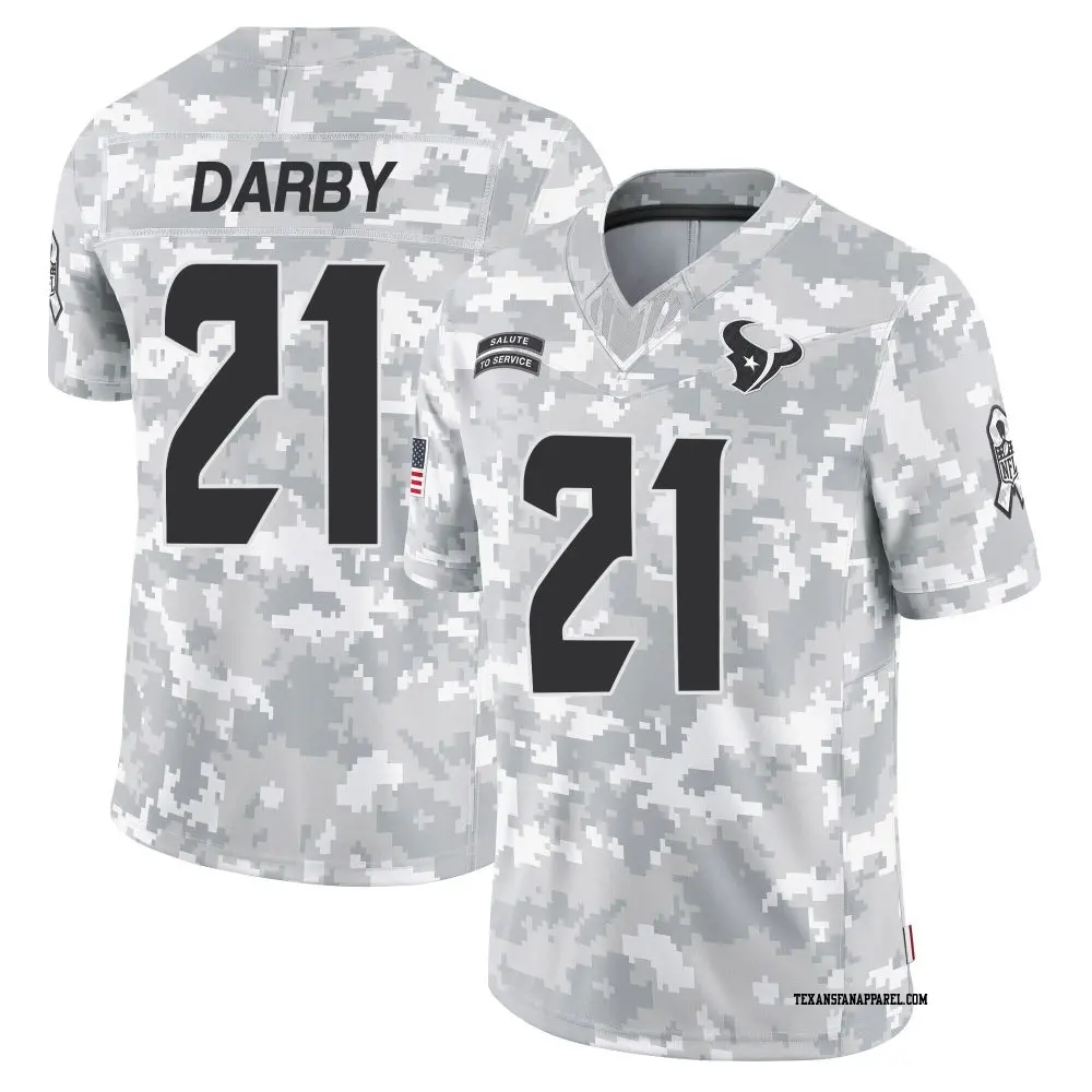 Limited Arctic Camo Youth Ronald Darby Houston Texans 2024 Salute to Service Jersey