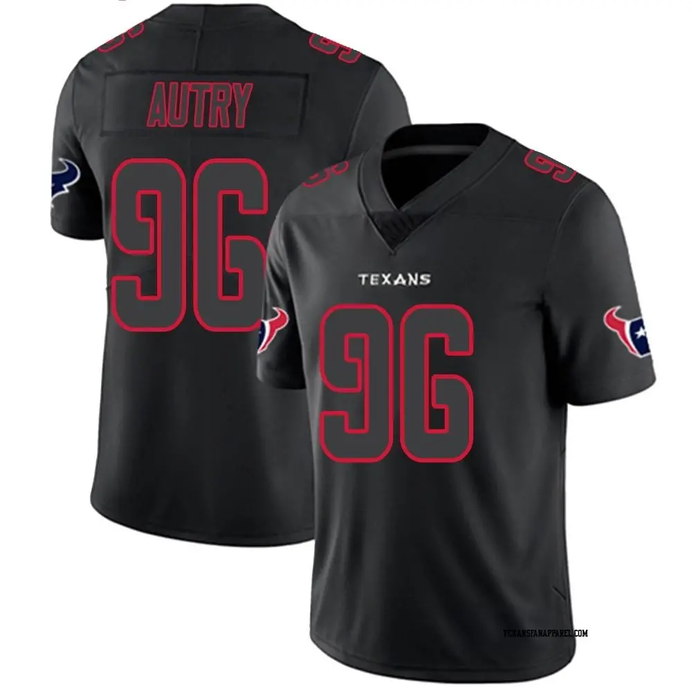 Limited Black Impact Men's Denico Autry Houston Texans Jersey
