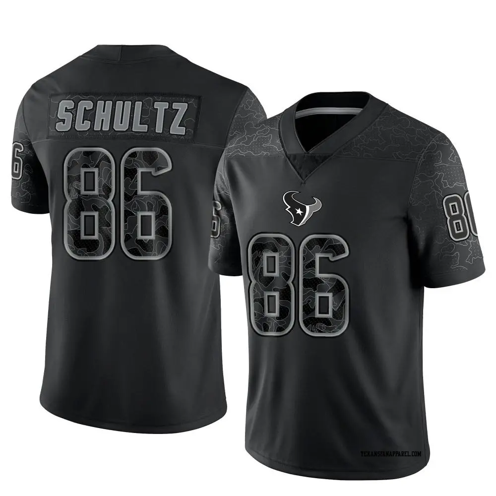 Limited Black Men's Dalton Schultz Houston Texans Reflective Jersey