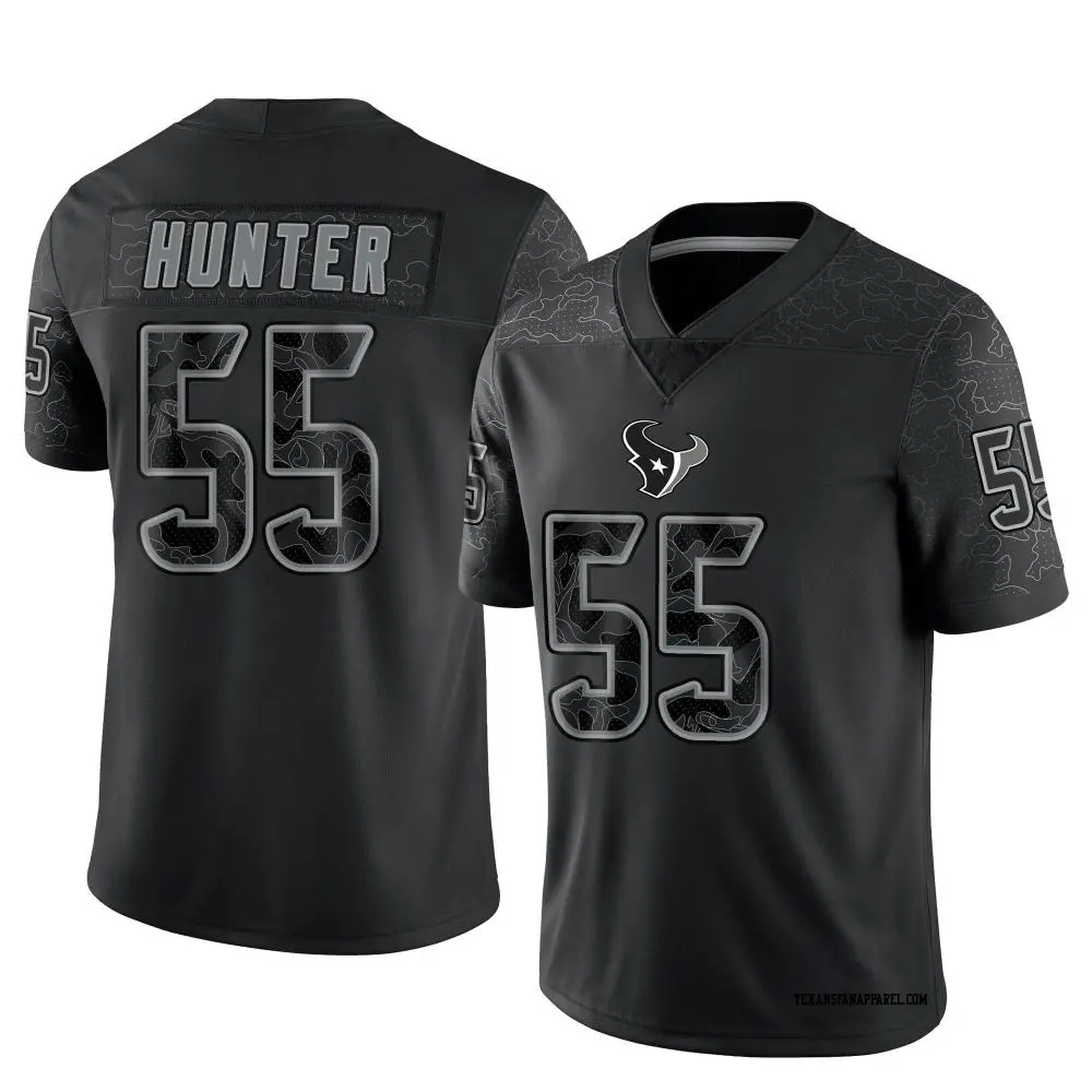 Limited Black Men's Danielle Hunter Houston Texans Reflective Jersey