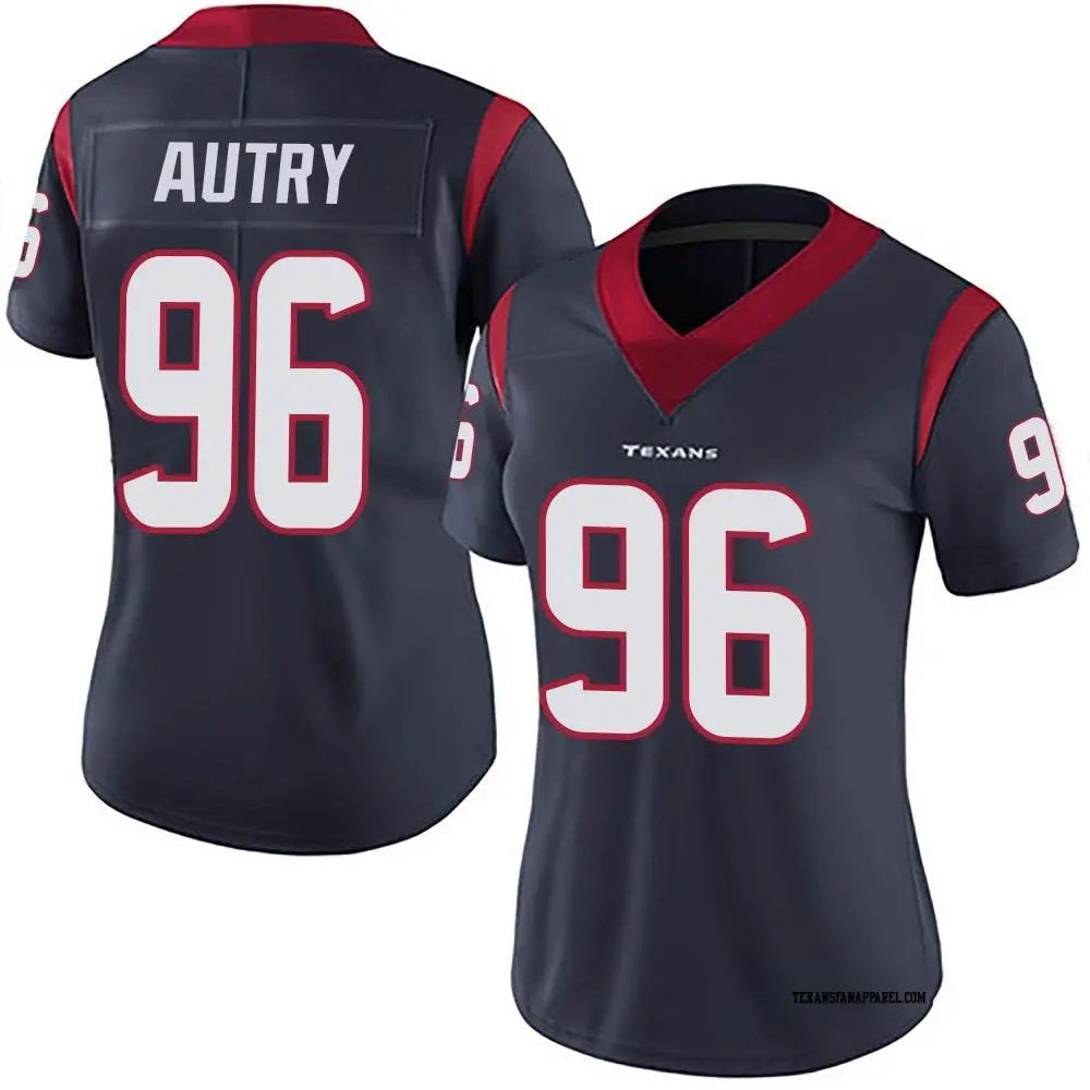 Limited Navy Blue Women's Denico Autry Houston Texans Team Color Vapor Untouchable Jersey