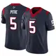 Limited Navy Men's Jalen Pitre Houston Texans Vapor F.U.S.E. Jersey
