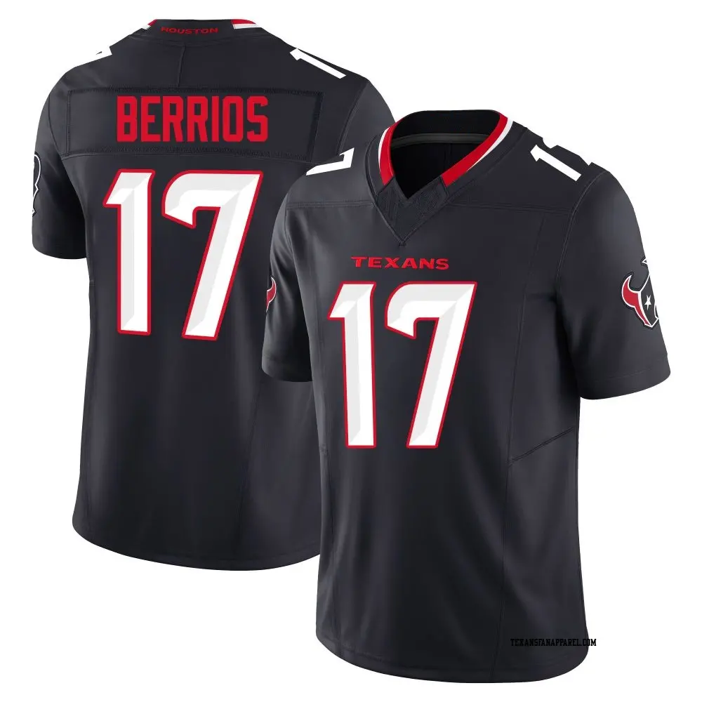 Limited Navy Youth Braxton Berrios Houston Texans Alternate Vapor F.U.S.E. Jersey