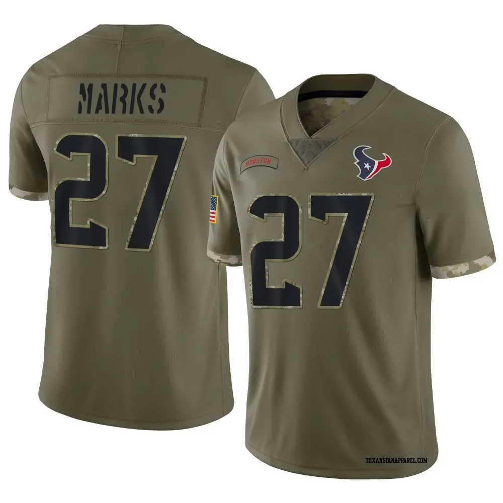 Limited Olive Men's Woody Marks Houston Texans 2022 Salute To Service Jersey