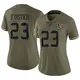 Limited Olive Women's Arian Foster Houston Texans 2022 Salute To Service Jersey